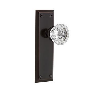 Nostalgic Warehouse New York Single Dummy Interior Door Set With Crystal Knob - No Keyholeimage