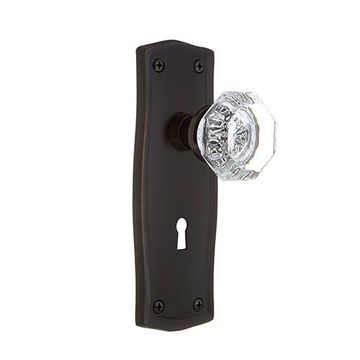 Nostalgic Warehouse Prairie Mortise Interior Door Set With Crystal Waldorf Knobimage