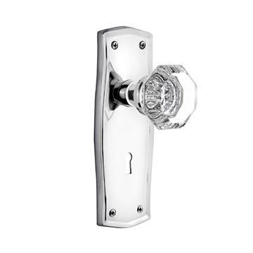 Nostalgic Warehouse Prairie Single Dummy Interior Door Set With Crystal Waldorf Knobimage