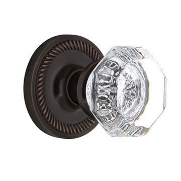 Nostalgic Warehouse Rope Mortise Interior Door Set With Crystal Waldorf Knobimage