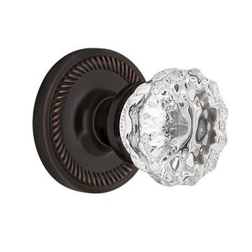 Nostalgic Warehouse Rope Single Dummy Interior Door Set With Crystal Knobimage