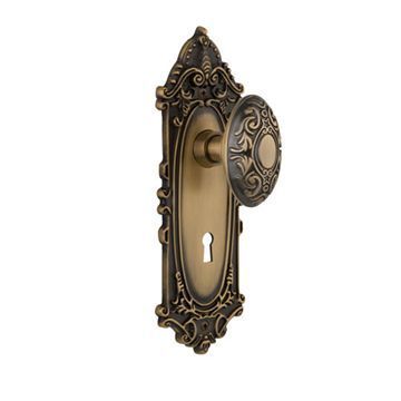 Nostalgic Warehouse Victorian Single Dummy Interior Door Set With Victorian Knob - With Keyholeimage