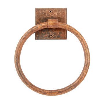 Premier Copper 7 Inch Hand Hammered Copper Towel Ringimage