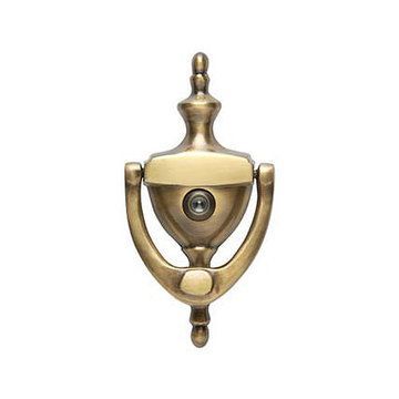 Traditional 6 Inch Door Knocker With Eyeviewerimage
