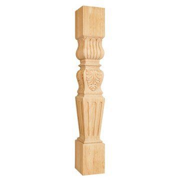 Turned Wood Acanthus Fluted Medium Island Legimage