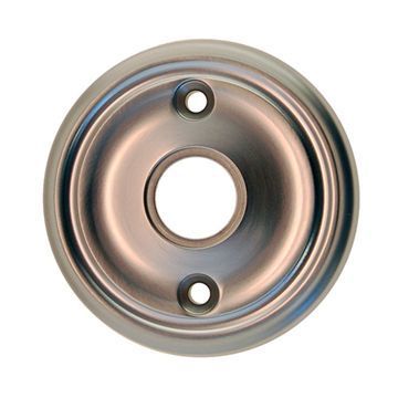 Restorers Classic 2 3/4 Inch Passage Ringed Door Knob Rosette - Front Mountimage