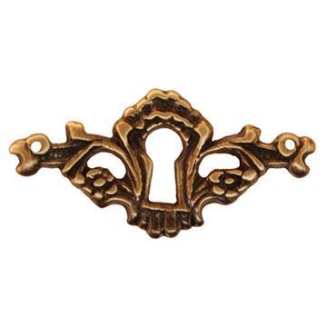 Restorers Classic Cast Brass Victorian Keyhole Escutcheonimage