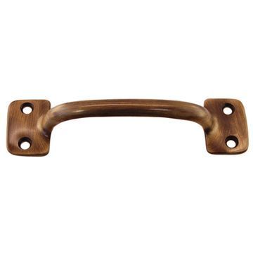 Classic Solid Brass Handle Pull ~ 4" On Centers Lacquered Brass Classic Solid Brass Handle Pull ~ 4" On Centers Lacquered Brass