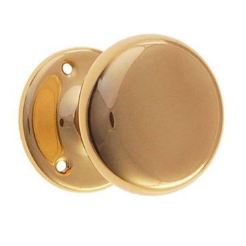Restorers Classic Dummy Plain 2 1/4 Inch Stamped Door Set With Plain Hollow Brass Knobsimage