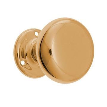 Restorers Classic Dummy Plain 2 Inch Stamped Door Set With Plain Hollow Brass Knobsimage