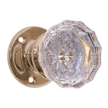 Restorers Classic Passage Plain 2 Inch Forged Door Set With Fluted Glass Knobsimage