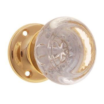 Restorers Classic Passage Plain 2 Inch Forged Door Set With Round Glass Knobsimage