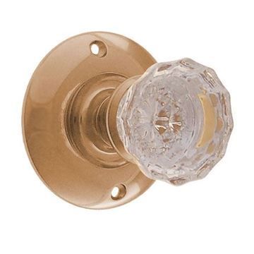 Restorers Classic Privacy Plain 3 1/4 Inch Forged Door Set With Fluted Glass Knobsimage