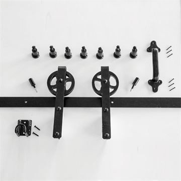Heavy Duty Strap Rolling Door Hardware Kit - 8 Footimage