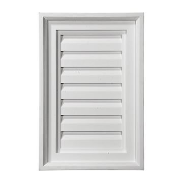 Restorers Architectural 12 Inch Vertical Rectangle Urethane Functional Gable Ventimage