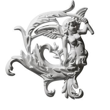 Restorers Architectural Angel Leaf Urethane Onlay Appliqueimage