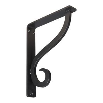 Restorers Architectural Ashford Wrought Iron/Steel Single Brace Bracketimage