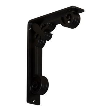 Restorers Architectural Fleur De Lis Wrought Iron/Steel Triple Brace Bracketimage