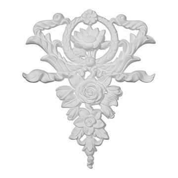 Restorers Architectural Flower & Wreath Drop Urethane Onlay Appliqueimage