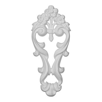 Restorers Architectural Flower Flowing Leaves Urethane Onlay Appliqueimage