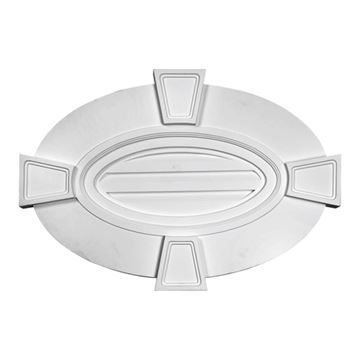 Restorers Architectural Keystone Vertical Oval Urethane Decorative Gable Ventimage