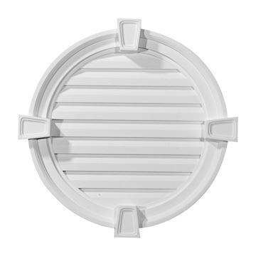 Restorers Architectural Round Urethane Decorative Gable Vent With Keystonesimage