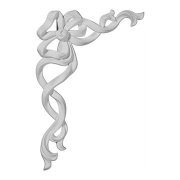 Restorers Architectural Versailles Large Ribbon & Bow Urethane Onlay Appliqueimage