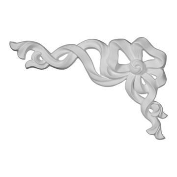 Restorers Architectural Versailles Small Ribbon & Bow Urethane Onlay Appliqueimage