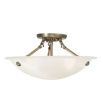 Livex Lighting Oasis 16 Inch Semi Flush Ceiling Mount Lightimage