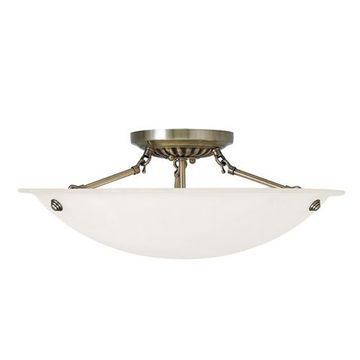 Livex Lighting Oasis 20 Inch Semi Flush Ceiling Mount Lightimage