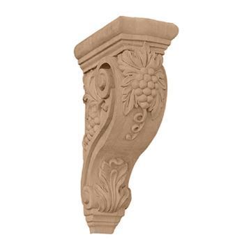 Restorers Architectural 13 1/4 Inch Devon Grape & Vine Corbelimage