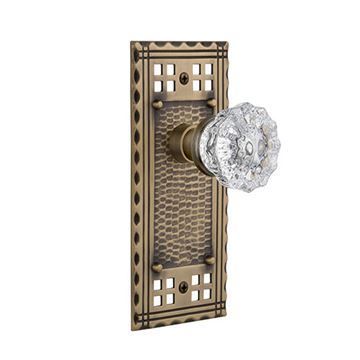 Nostalgic Warehouse Craftsman Plate Door Set With Crystal Glass Knobsimage
