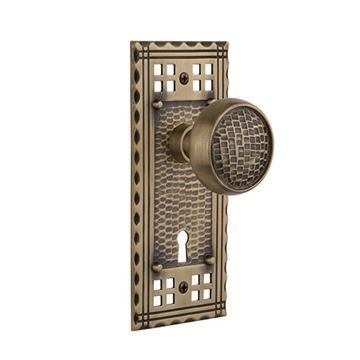 Nostalgic Warehouse Craftsman Plate Interior Mortise Door Set With Craftsman Knobsimage