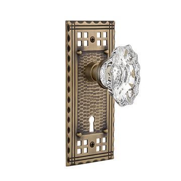 Nostalgic Warehouse Craftsman Plate With Keyhole Door Set With Chateau Knobsimage