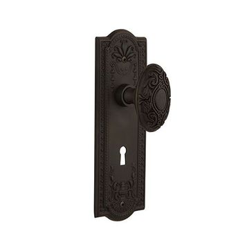 Nostalgic Warehouse Meadows Plate Interior Mortise Door Set With Victorian Knobsimage