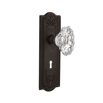 Nostalgic Warehouse Meadows Plate With Keyhole Door Set With Chateau Knobsimage