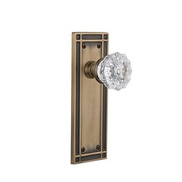 Nostalgic Warehouse Mission Plate Door Set With Crystal Glass Knobsimage