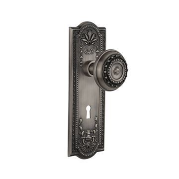 Nostalgic Warehouse Mission Plate Interior Mortise Door Set With Meadows Knobsimage