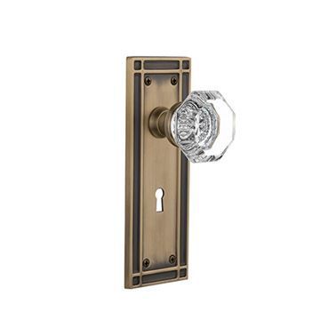 Nostalgic Warehouse Mission Plate Interior Mortise Door Set With Waldorf Knobsimage