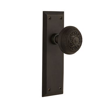 Nostalgic Warehouse New York Plate Door Set With Egg & Dart Knobsimage