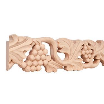 Legacy Heritage 4 Inch Hand Carved Grape Flat Moldingimage