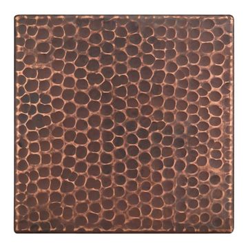 Premier Copper Hammered Copper Square Tile – Pack of 4image