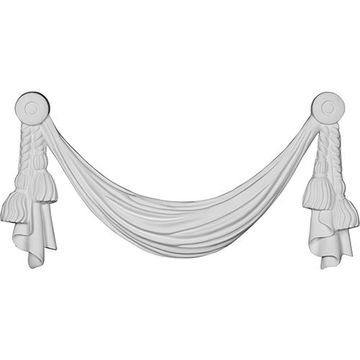 Restorers Architectural Classic Tassle Swag Urethane Onlay Appliqueimage