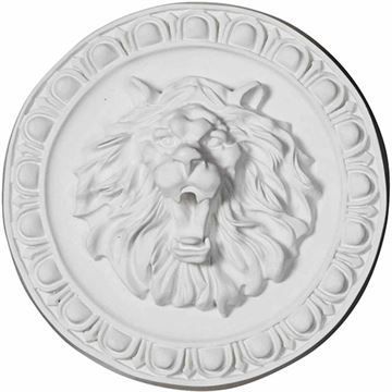 Restorers Architectural Lion Urethane Rosette Appliqueimage