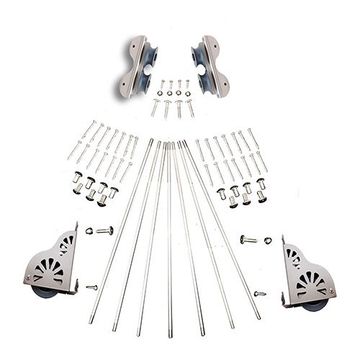 Quiet Glide Braking Rolling 20 Inch Library Ladder Hardware Kitimage