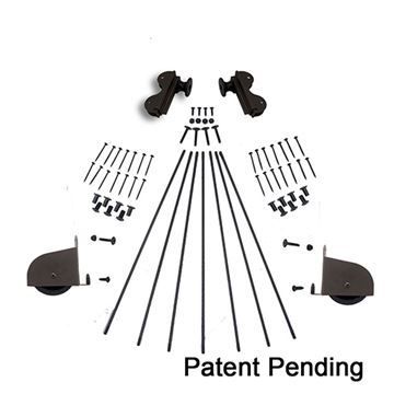 Quiet Glide Modern Rolling Hook 20 Inch Library Ladder Hardware Kitimage