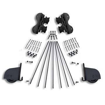 Quiet Glide Modern Swivel Rolling 20 Inch Library Ladder Hardware Kitimage