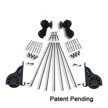 Quiet Glide Rolling Hook Library Ladder Hardware Kit - 20 Inch Ladderimage