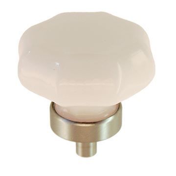 Restorers Classic Opal Milk Glass 1 1/2 Inch Knobimage
