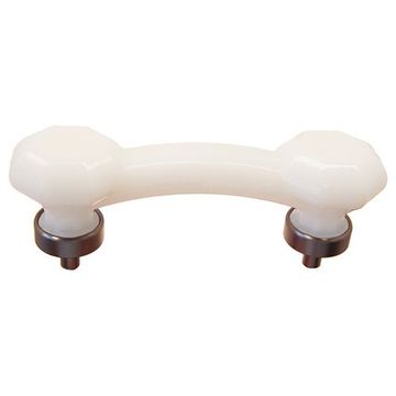 Antique 4 Depression Iridescent Milk White Glass 1.5 Cabinet Drawer Pull Knobs Antique 4 Depression Iridescent Milk White Glass 1.5 Cabinet Drawer Pull Knobs
